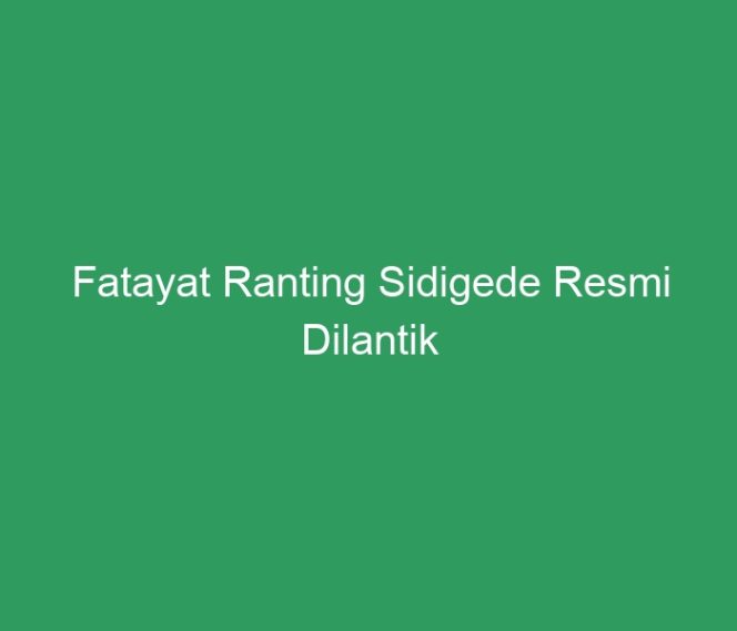 
 Fatayat Ranting Sidigede Resmi Dilantik