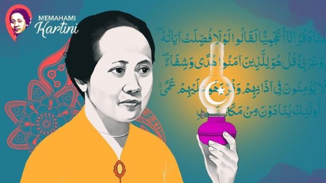 
 Ilustrasi RA Kartini dan ayat-ayat Alquran (dok.detiknews)