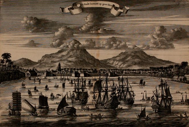 
 Kota Pelabuhan Jepara tahun 1600-an (Sumber KITLV).