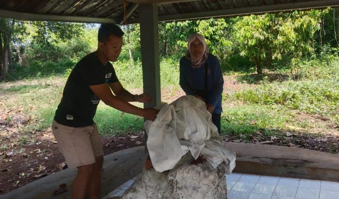 
 Salah satu obyek yang diduga cagar budaya di Makam Sumur Wali Pulau Nyamuk. 